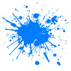 blue paint ink water liquid splatter one color