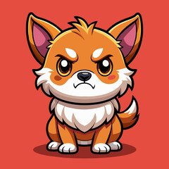 Dog cartoon vector illustration