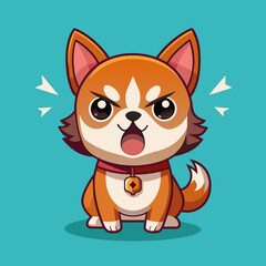 Dog cartoon vector illustration