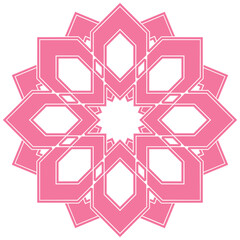 Decorative elegant vector element. Geometric pink and white border. Lace illustration for invitations and greeting cards