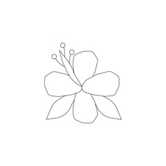 hibiscus vector type icon