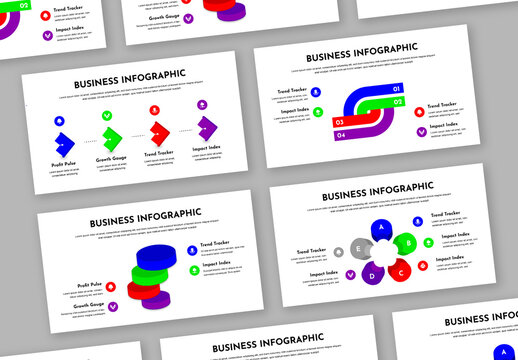 Creative 3D Business Infographic Layout