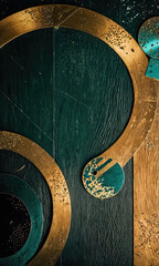Craft a Visually Striking Template: Luxurious Gold Green Circle Inspiration