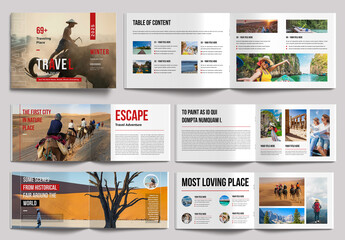 Travel Magazine Template  Landscape - obrazy, fototapety, plakaty