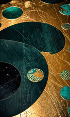 Unveiling Opulence: Luxurious Gold Green Circle Template Crafting
