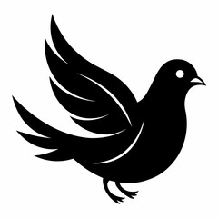 dove silhouette vector illustration