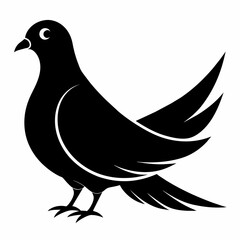 dove silhouette vector illustration