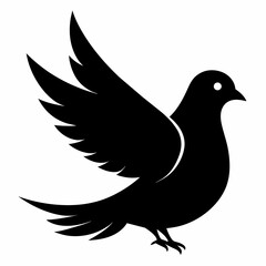 dove silhouette vector illustration