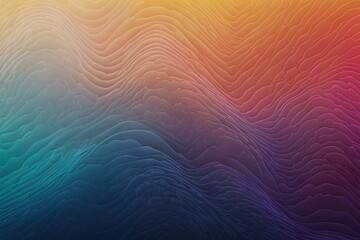 Colorful Swirling Wave Pattern Design with Bright Blue, Green, Yellow, and Orange Tones