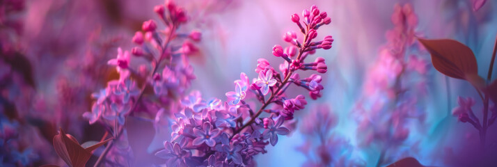 Ethereal Lilac Whispers: Blossoms Ablaze in Twilight Hues