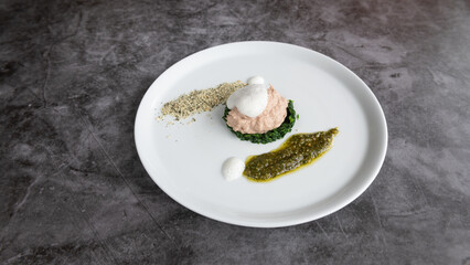 cream soup with salmon