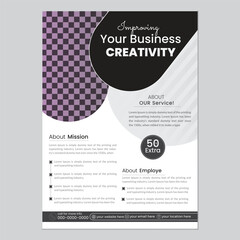 Corporate unique flyer design and mockup