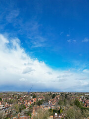 High Angle View of British Historical City of Oxford, Oxfordshire, England United Kingdom. March 23rd, 2024