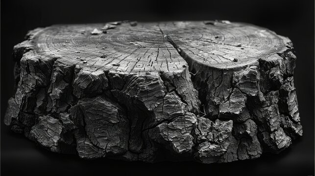 Nature's Remnant: A Perfectly Focused Tree Stump Generative AI
