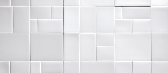 Rectangular grey tiles create a symmetrical pattern on the wall