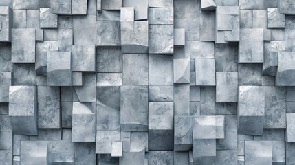 Closeup geometric modern block stonewall mosaic abstract background. AI generated