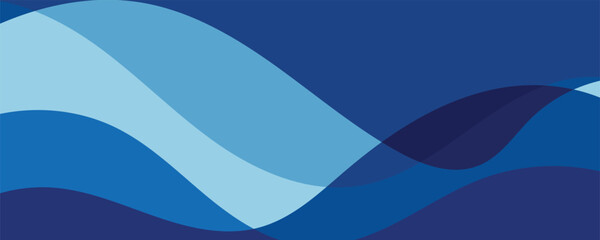 Abstract transparent blue wave presentation background
