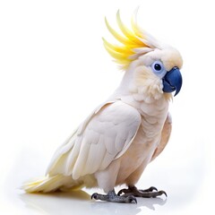 parrot on white