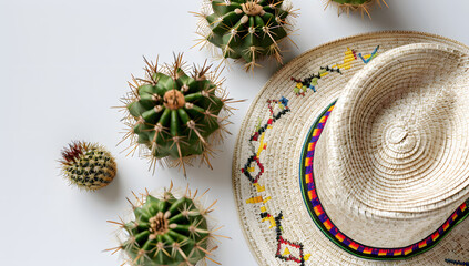 Cactus in a sombrero hat Mexican cacti