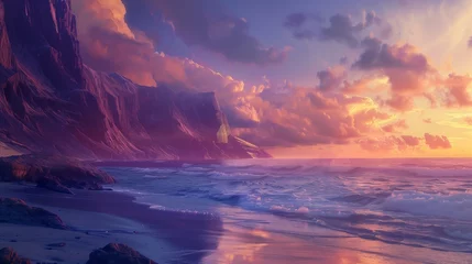 Poster sunrise over the sea © Danish