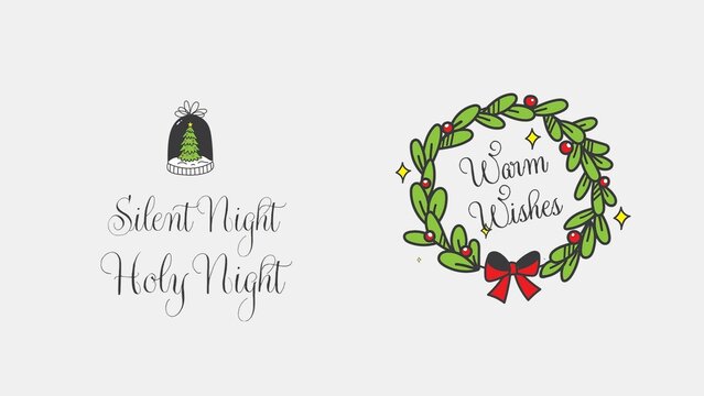 Christmas Animated Hand Drawn Title Collection