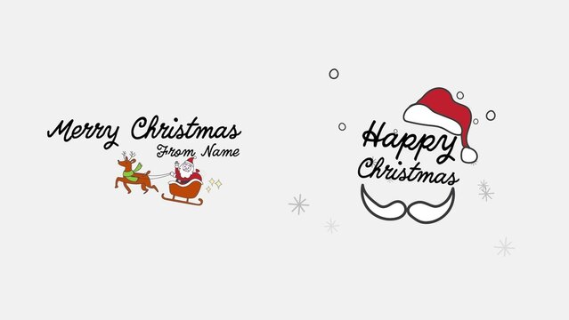 Christmas Animated Hand Drawn Santa Title Intro Bundle