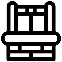 Water well. Editable stroke vector icon.