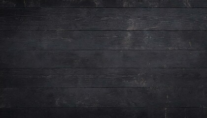black wooden background, old painted wood boards texture.