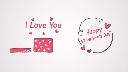 Happy Valentine Love & Presents Title Text Bundle