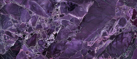 Rich mulberry purple marble with deep purple and black veins, evoking a sense of luxury and depth