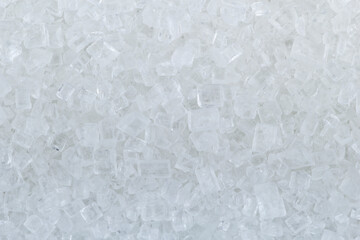 White sugar crystals texture background, close up shot - 793047304