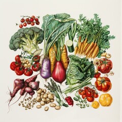 various types of vegetables