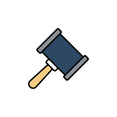 Hammer icon design with white background stock illustration
