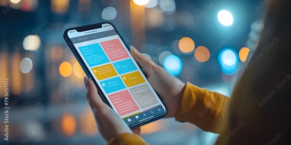 Wall mural mobile app for seamless routine management and task prioritization