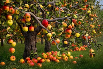 apples on a tree