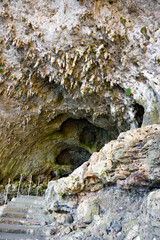 Zinzulusa cave on the Salento coast between Castro and Santa Cesarea Terme, one of the most famous anchialine caves in southern Italy Castro Marina