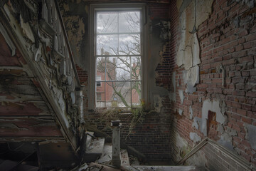 Fototapeta na wymiar Echoes of Time: Capturing the Beauty of Abandonment through Ruin Photography