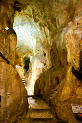 Zinzulusa cave on the Salento coast between Castro and Santa Cesarea Terme, one of the most famous...