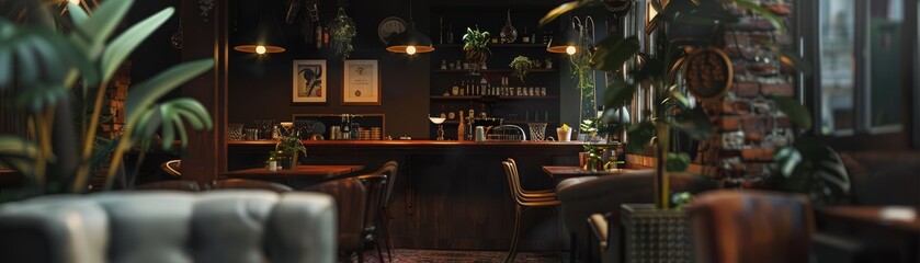 Warm and inviting ambiance with a dark backdrop
