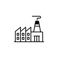 Fototapeta premium Factory icon design with white background stock illustration