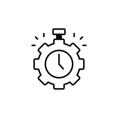 Time Management icon design with white background stock illustration