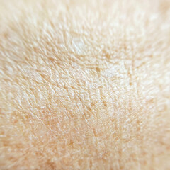 skin texture with hairs and pigment spots close-up