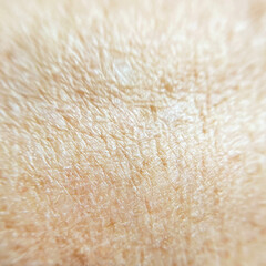 skin texture with hairs and pigment spots close-up