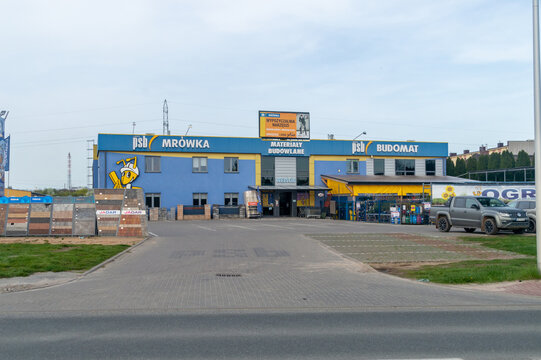 Plock, Poland - April 7, 2024: PSB Mrowka store.