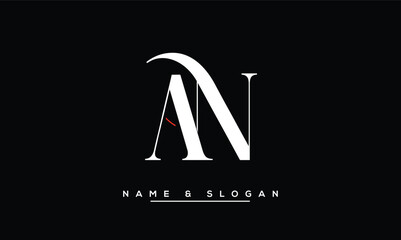 AN, NA, A, N Abstract Letters Logo Monogram