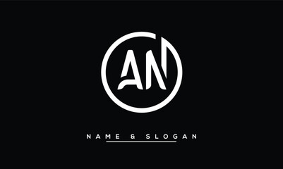 AN, NA, A, N Abstract Letters Logo Monogram