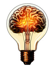 AI light bulb brain artificial intelligence concept