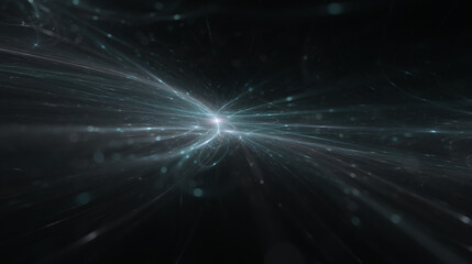 energievolle hell leuchtende Lichtstrahlen treffen sich im Zentrum, schnelles Internet, futuristisch, Laser, Zukunft, Technologie, Verbindung,  Datentransfer, Wissenschaft, Strom, Elektrizität, türkis