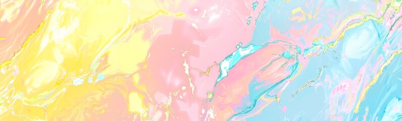 A Serenade to Spring. Abstract Fusion of Sunshine Yellows and Candy Pinks.
