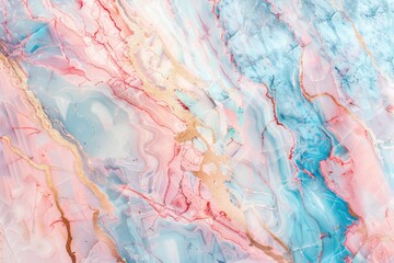 Dance of Dawn. A Symphony of Blushing Pink and Tranquil Blue Marbling.